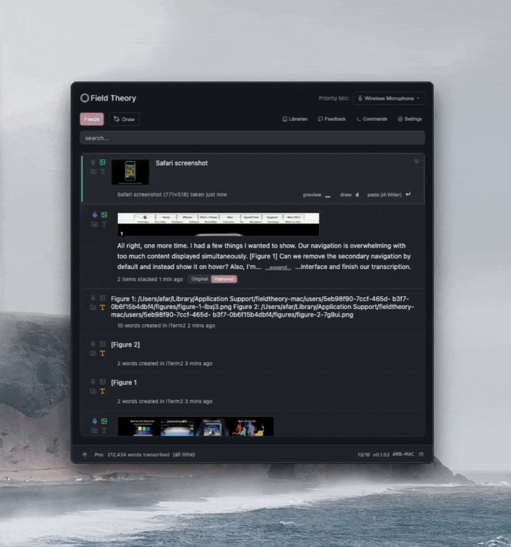 Drawing feature showing freehand sketching and copy/paste